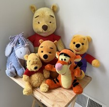 Disney Winnie The Pooh Eeyore Tiger Plush Mix Lot Of 6