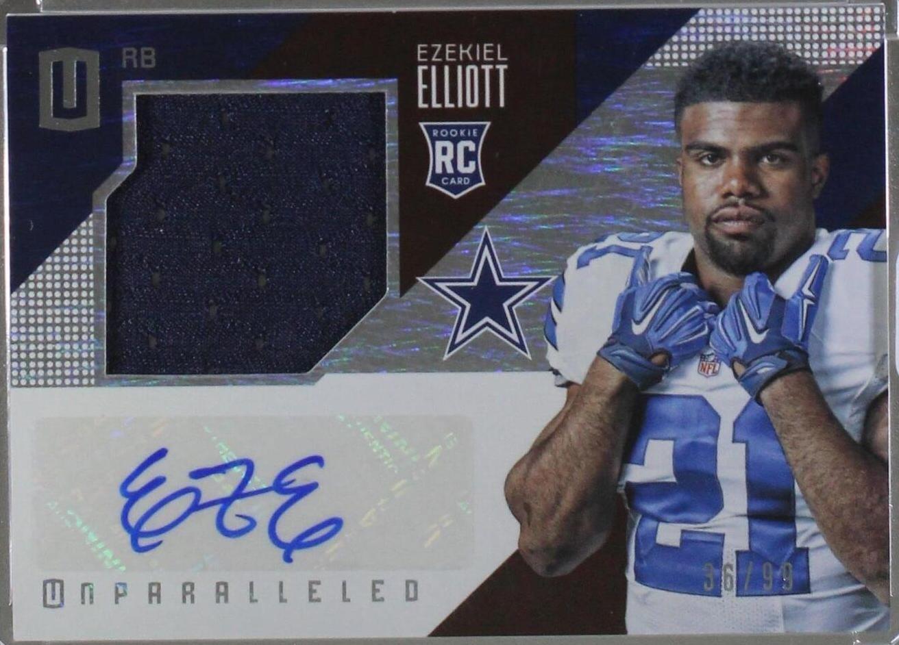 EZEKIEL ELLIOTT　エゼキエル エリオット　直筆サインカード　NFL Ezekiel Elliott autographed signed Card TRUE 1 of 1 Dallas Cowboys