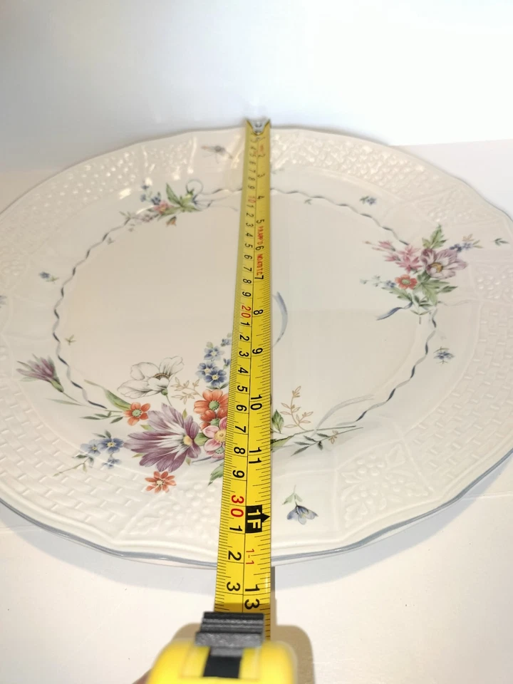 VINTAGE Mikasa Renaissance Fleurette Porcelain Floral Serving Platter Japan - Image 3 of 4