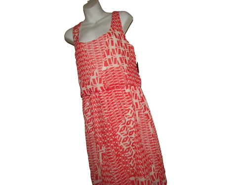 Bisou Bisou Womens Dress Size 10 coral Knee Length Sleeveless Summer NWT New - Picture 7 of 10