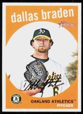 2008 Topps Heritage Black Back Dallas Braden #557