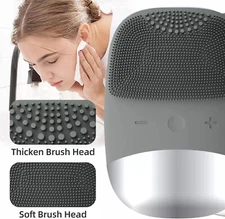 Silicone Rechargeable Electric Face Cleansing Brush Skin Massager Waterproof