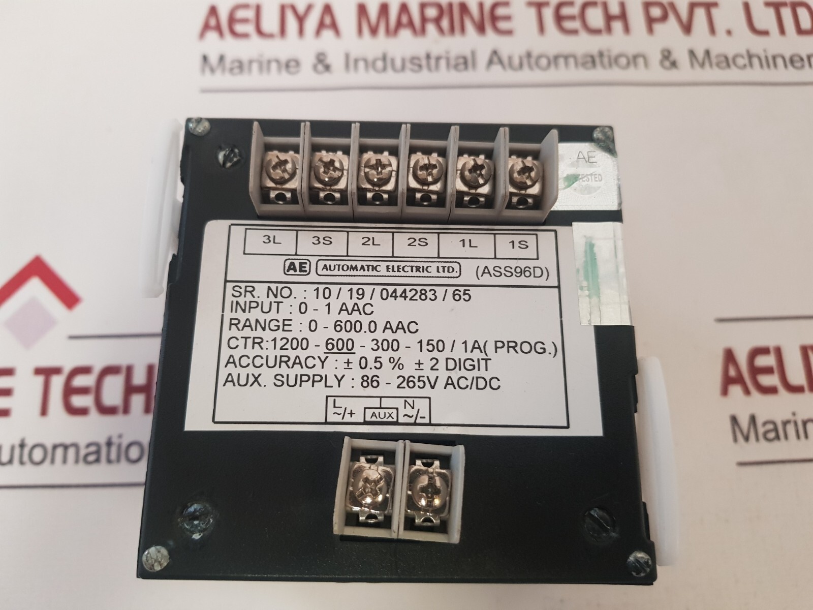 Automatic electric ass96d digital a.c.ammeter 0-600.0 aac