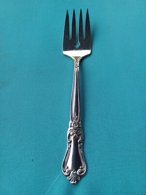 William A Rogers 1956 VALLEY ROSE Buffet/Cold Meat Serving Fork 8 1/4''