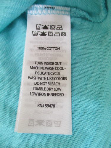 C&C CALIFORNIA short sleeve cotton t-shirt color aqua size XS crewneck NWT - Picture 8 of 8