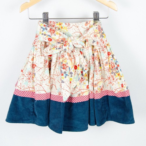 Magpie & Mabel Floral Printed Corduroy Skirt Made in USA Multicolor Kids Sz 4 - Picture 4 of 7