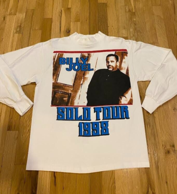Vintage 90s Billy Joel 1998 Solo Tour Concert Long Sleeve T-Shirt 