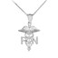 thumbnail 1 - 14k White Gold Medical RN Registered Nurse Pendant Necklace