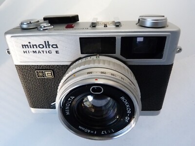 Vintage Minolta Hi-Matic E Camera w/ Minolta Rokkor-QF 40mm/1.7