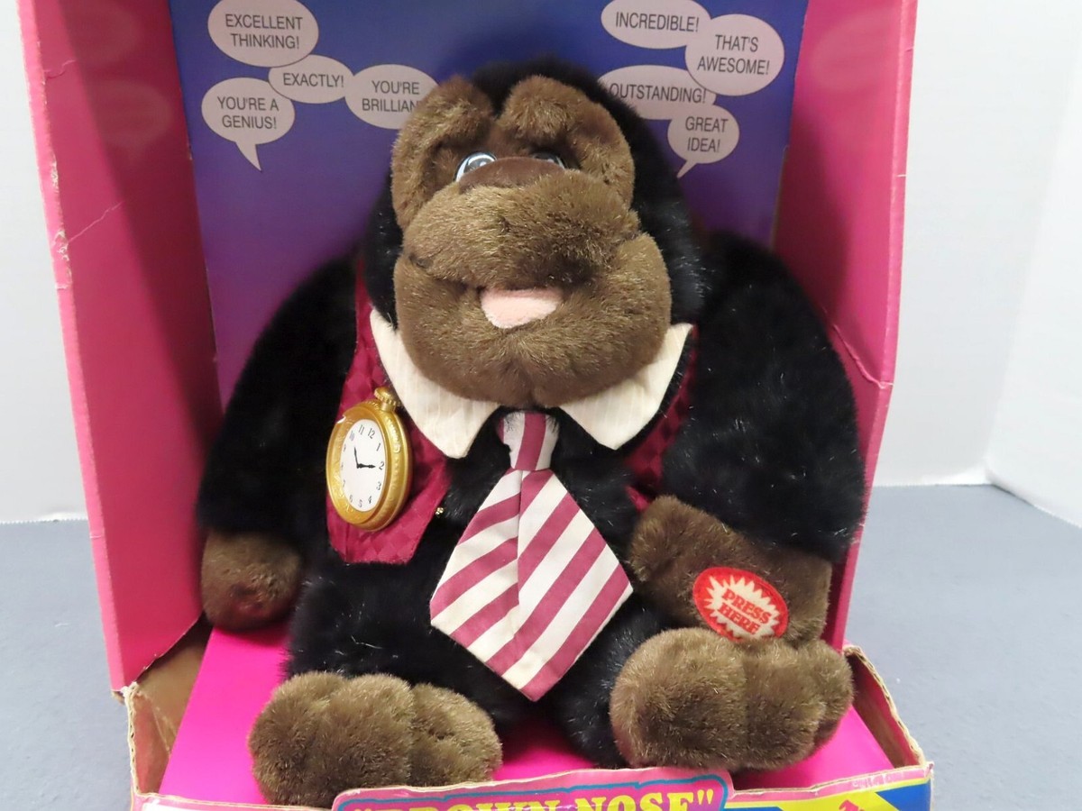 DANDEE Brown Nose Gorilla Talking Plush Vintage 1995 *Tested