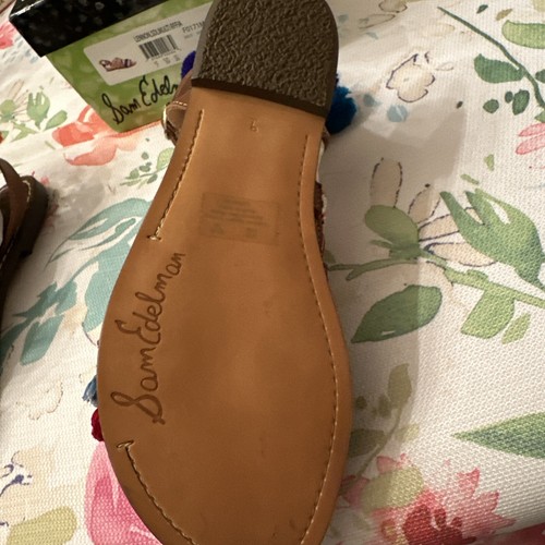 Sandali donna Sam Edelman Lennon con fibbia e frange e perline rafia taglia 9 NUOVI scatola - Foto 10 di 15