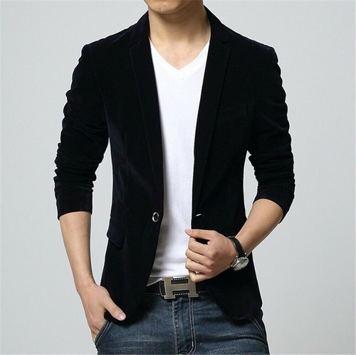 men's slim casual jacket