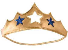 Hero Woman Tiara Superhero Gold Fancy Dress Halloween Adult Costume Accessory