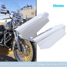 US Chrome Coffin Cut Hand Guards Guard For Harley Touring Dyna Baggers Sportster