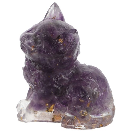 Crystal Cat Ornaments Small Figure Charming Fitness Amethyst Decorations - Picture 9 of 12