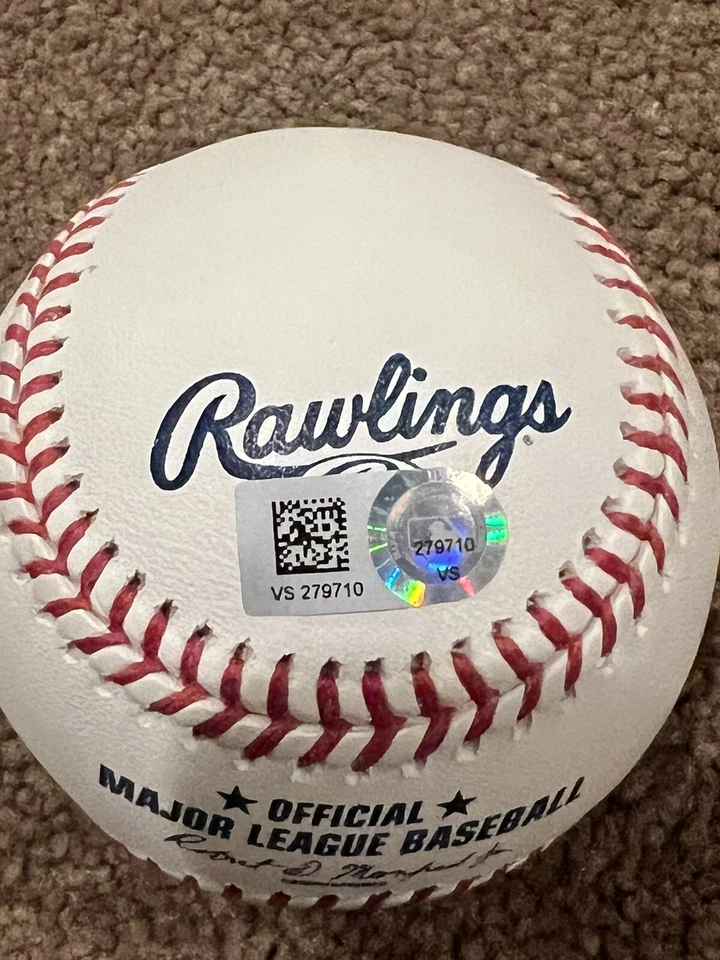 Anthony Rizzo 2021 Lou Gehrig Día Logo Auto Béisbol MLB Holograma Yankees Cubs Foto 2 de 3