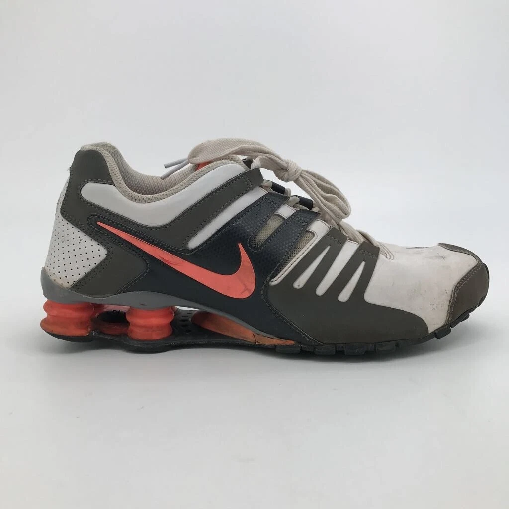 Nike Shox Current Running Shoes White Gray Orange 639657-103 Lace Up Womens | eBay