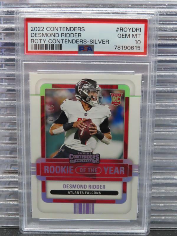 Desmond Ridder Panini Contenders Rookie of the Year Contenders #ROYDRI Silver