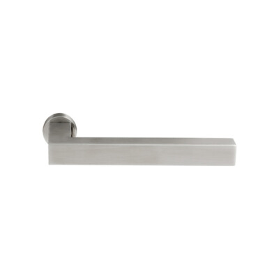 Glastürbeschlag Set D BB + Office Bänder RT Edelstahl Glastürschloss Square Min