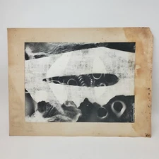 1961 Signed Raymond Howell Screenprint "Temper" A Study in Black and White READ