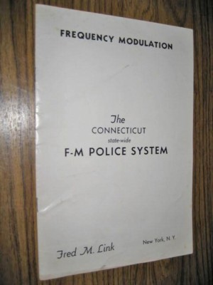 Connecticut Statewide Frequency Modulation F-M Radio System, 1940, VINTAGE Flyer