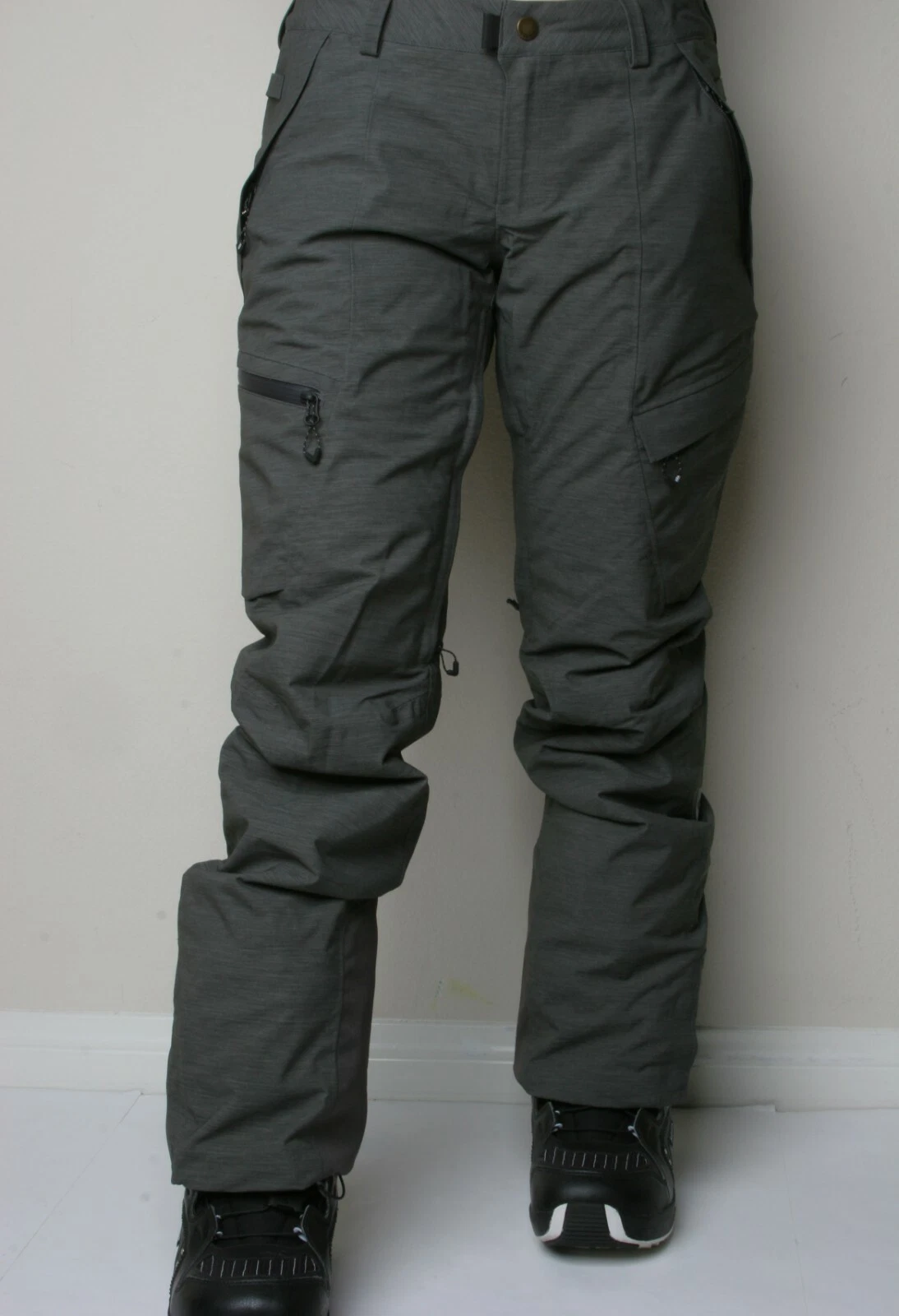 686 Women Glacier Geode Thermagraph Snowboard Pant (S) Charcoal Heather L9W402
