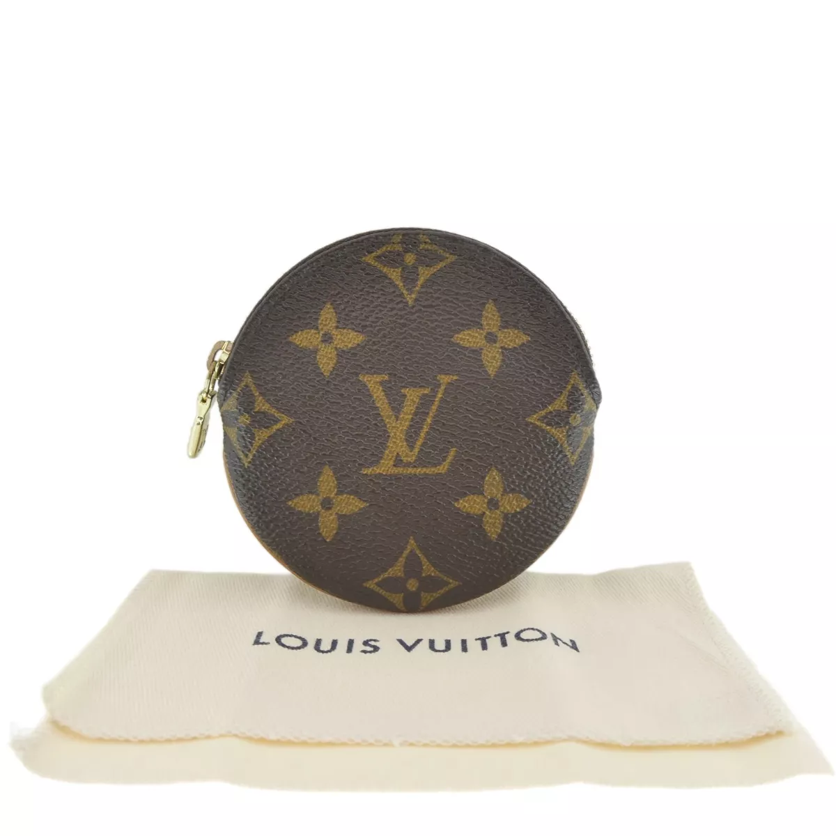 Auth LOUIS VUITTON Porte Monnaie Round Coin Purse Monogram Canvas M61926  #f01643