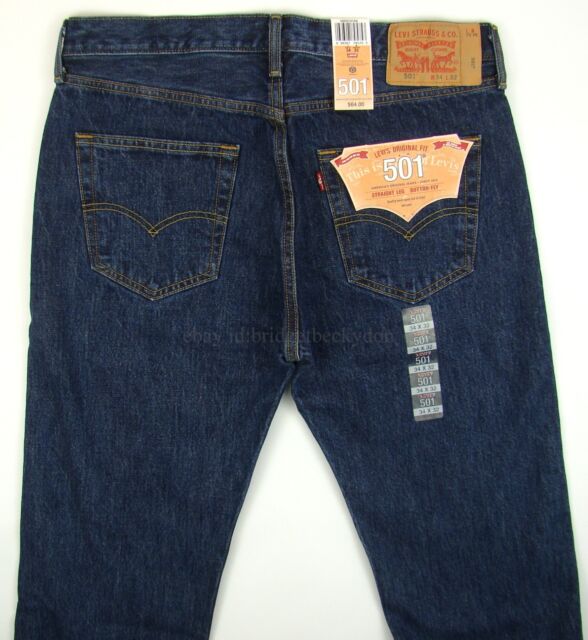 Levis 501 Jeans Size 34 X 36 Dark