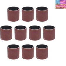 1 Inch x 1 Inch Sanding Sleeves 120 Grits Sandpapers Band Drums 10 Pcs