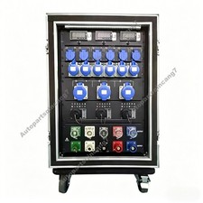 Stage Power Distro Box 400A 3 Phase 16U 33 Output Way Edison Connector