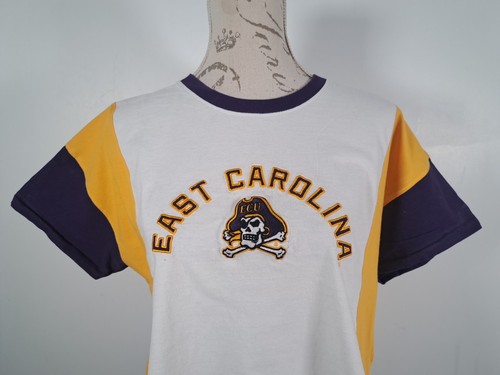 CHAMPION East Carolina University Pirate Crop Top Embroidered Logo T-Shirt Large - Picture 2 of 21