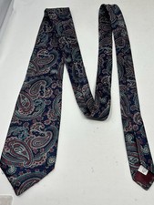 John Weitz Mens Neck Tie 59"x 3 1/2 " Paisley Blue Multicolor USA