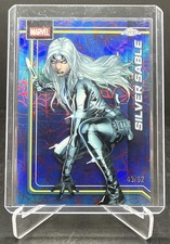 2026 Topps Chrome Marvel Comics Silver Sable Spider-Web Red Blue 43/62 #158