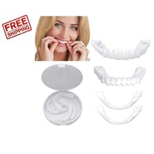 Customizable Snap-On Temporary Dentures for Men Women - Flawless Smile Fix