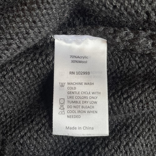 KF KaufManFranco Collective Sweater Womens Black Knit Pullover Oversize Cable S - Picture 4 of 7