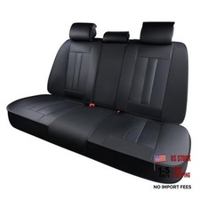Rear Car Seat Covers, Durable Waterproof Faux 3pcs Rear Pair Rear/Black