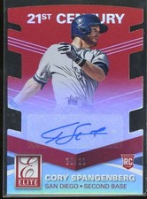 2015 Panini Elite Cory Spangenberg #17 Rookie Auto 20/21