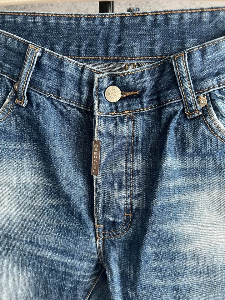 Pantalones Cortos Denim Dsquared2 Para Hombre Talla 34 Azul Lujo Foto 3 de 4