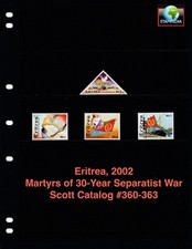$4.50 Scott Value - 2002 ERITREA Flags Martyrs Day Civil War scarcer MNH NH UMM