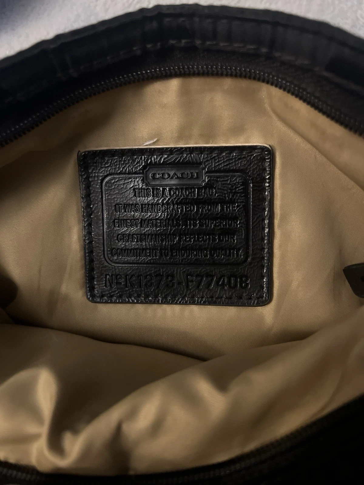 *Vintage* Borsa a tracolla Coach 77408 Signature Getaway nera usata