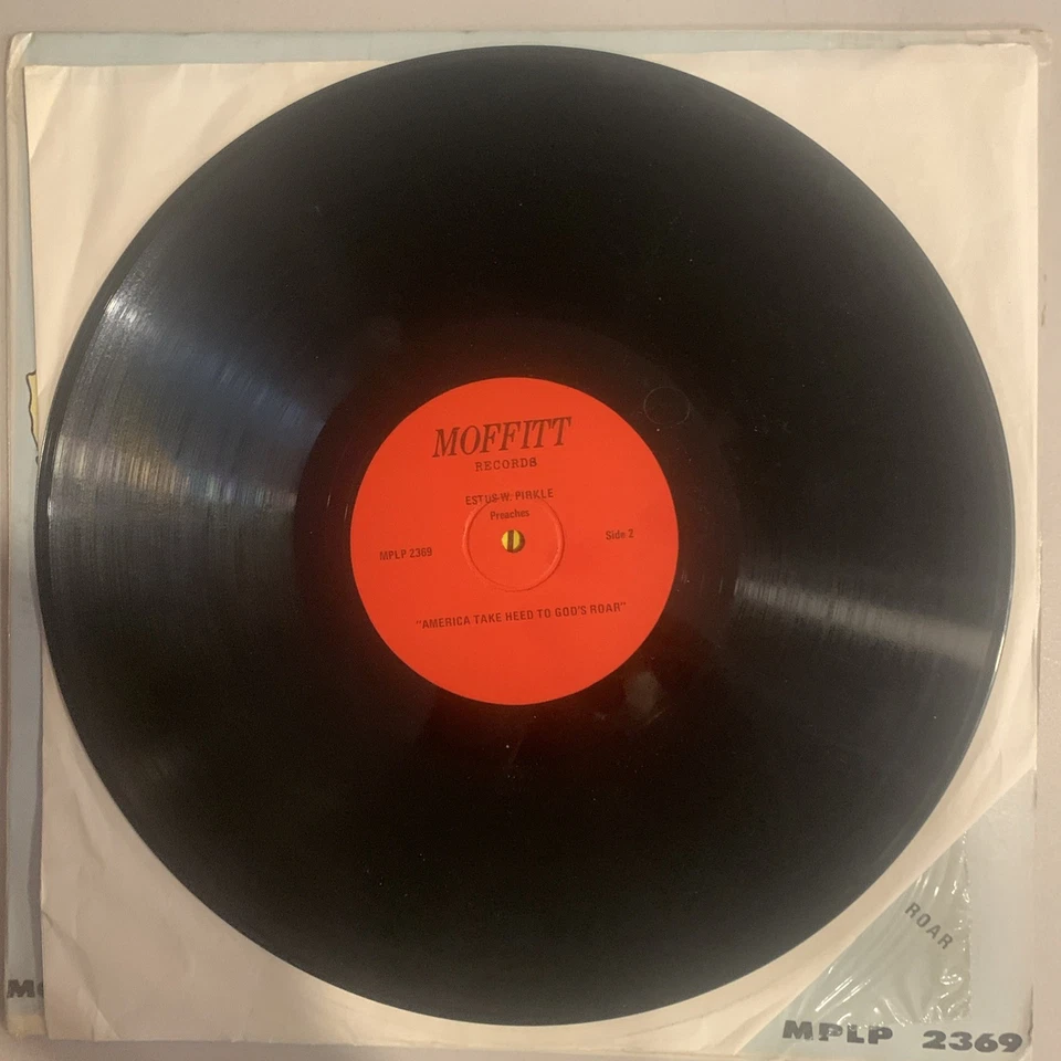 Estus W Pirkle, LP, VG+, America Take Heed To God's Roar *Sermon* - Image 4 of 4