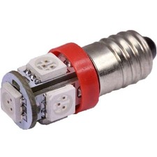 SMD LED E10 Red Lamp Screw Thread 6V Volt RED 5x5050 Power smd s