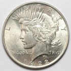1922 $1 Peace Silver Dollar Uncirculated - RAW - Excellent Luster / Nice Coin