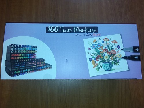 Decotime 160 XL PACK Twin Markers Paint ART Deco Tray ANY SURFACE - Rapid Ship✅ - Picture 2 of 5