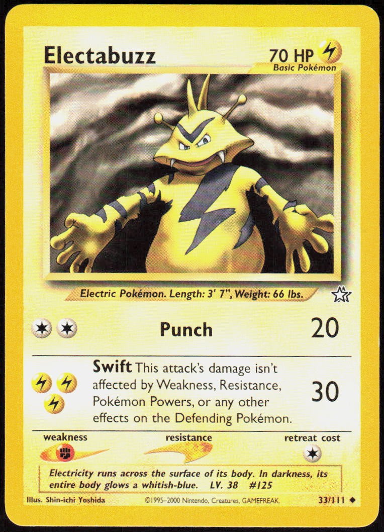 Electabuzz 033/111 Unlimited Uncommon Neo Genesis LP Pokemon