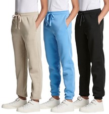 3 Pack Girls Youth Kids Teen Fleece Joggers Soft Athletic Track Warmup Hiking...