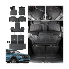 Floor Mats for 2020-2025 2026 Ford Explorer 6 Seats Captain Chairs Car Mat Ac...