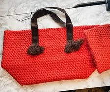 NWT Naghedi Tulum Large Tote color Bonaire w/ zipper pouch and dust bag