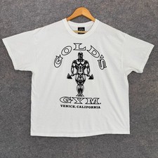 Vintage Gold's Gym Shirt Mens XL Venice Muscle Joe Big Logo 90s Y2k Tee Made USA