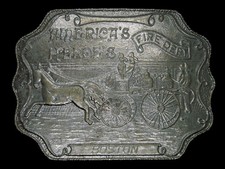 TC03135 VINTAGE 1970s  AMERICA'S HEROE'S BOSTON FIRE DEPARTMENT  BELT BUCKLE